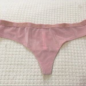 Victoria’s Secret pink velvet thong panty
